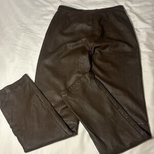 Mixit Genuine Brown Leather Pants High Rise
Biker Vintage 90s Y2K size 4
